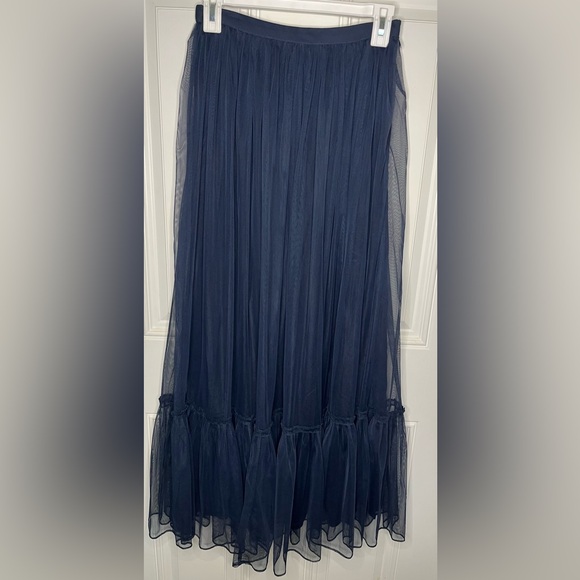 Anthropologie NEW NIKITA MHAISALKAR maxi tulle navy skirt size xs women’s - Picture 2 of 8